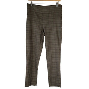 Meg & Marlot Size Large Brown Plaid Ankle Length Work Pants